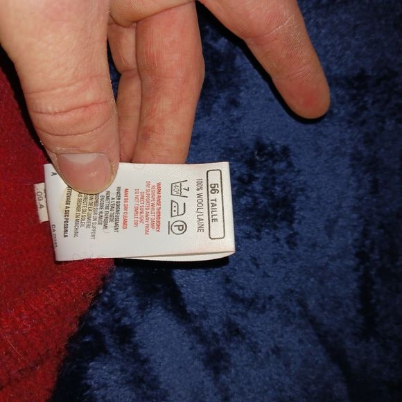 st michael 100% wool sweater Red Mens L 44in Chest Made In Uk Unisex - Picture 6 of 6